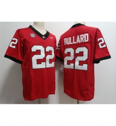 Men's Georgia Bulldogs #22 Javon Bullard Red 2023 F U S E College Football Jerseys