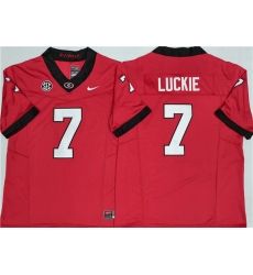Mens Georgia Bulldogs #7 Lawson Luckie Red 2025 F.U.S.E. Stitched Jersey
