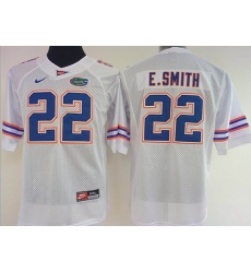 Women's Florida Gators #22 Emmitt Smith White Stitched NCAA Jersey