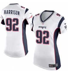 Women's Nike New England Patriots #92 James Harrison Game White NFL Jersey