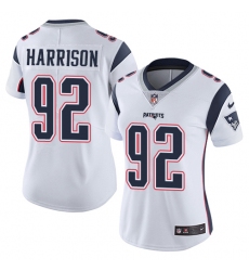 Women's Nike New England Patriots #92 James Harrison White Vapor Untouchable Limited Player NFL Jersey