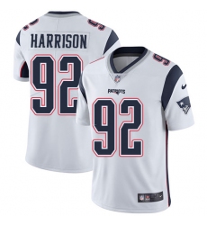 Youth Nike New England Patriots #92 James Harrison White Vapor Untouchable Limited Player NFL Jersey