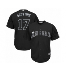 Men's Los Angeles Angels of Anaheim #17 Shohei Ohtani  Showtime Authentic Black 2019 Players Weekend Baseball Jersey