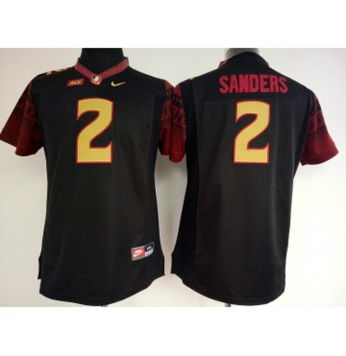 Florida State Seminoles 2 Deion Sanders Black College Football Jersey