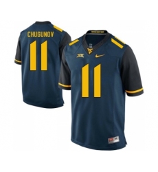 West Virginia Mountaineers 11 Chris Chugunov Navy College Football Jersey