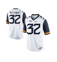 West Virginia Mountaineers 32 Martell Pettaway White College Football Jersey