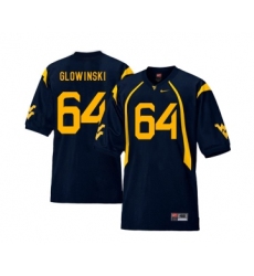 West Virginia Mountaineers 64 Mark Glowinski Navy College Football Jersey