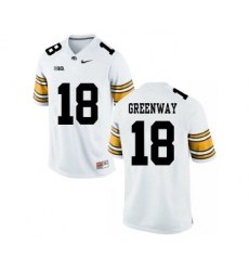 Iowa Hawkeyes 18 Chad Greenway WhiteBlack College Football Jersey