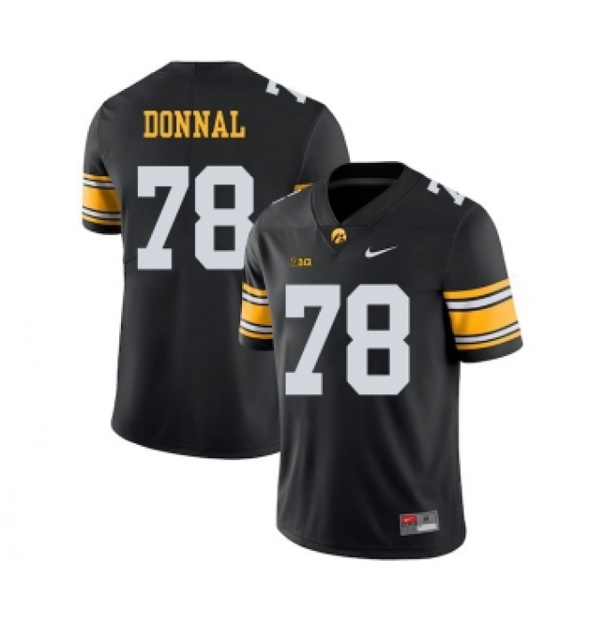 Iowa Hawkeyes 78 Andrew Donnal Black College Football Jersey