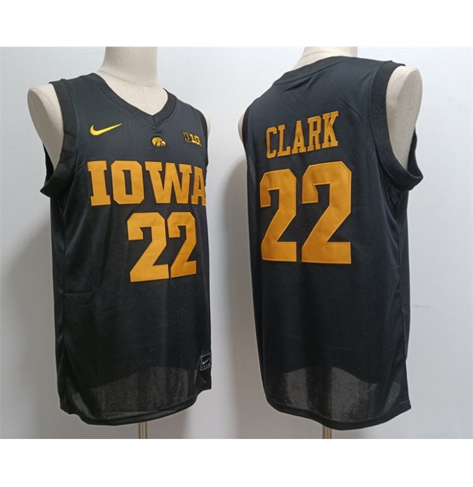 Men's Iowa Hawkeyes #22 Caitlin Clark Black Stitched Jersey