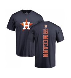 MLB Nike Houston Astros #16 Brian McCann Navy Blue Backer T-Shirt
