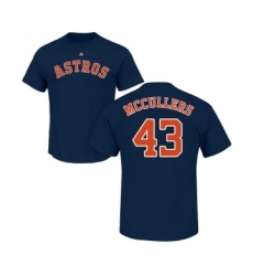 MLB Nike Houston Astros #43 Lance McCullers Navy Blue Name & Number T-Shirt