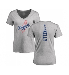 Baseball Women's Los Angeles Dodgers #17 Joe Kelly Ash Backer T-Shirt