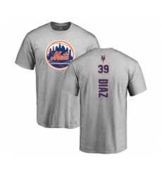 Baseball New York Mets #39 Edwin Diaz Ash Backer T-Shirt