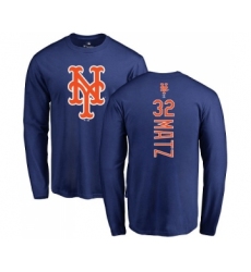MLB Nike New York Mets #32 Steven Matz Royal Blue Backer Long Sleeve T-Shirt