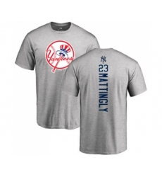 MLB Nike New York Yankees #23 Don Mattingly Ash Backer T-Shirt