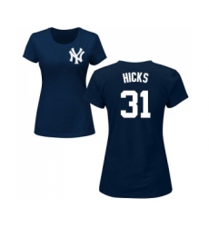 MLB Women's Nike New York Yankees #33 Greg Bird Ash Backer T-Shirt