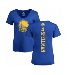 Basketball Women's Golden State Warriors #4 Omari Spellman Royal Blue Backer T-Shirt