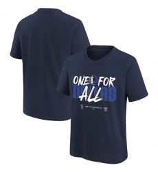 Men's Dallas Mavericks Navy 2024 Playoffs Mantra T-Shirt