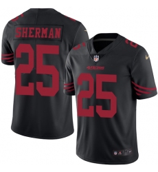 Men's Nike San Francisco 49ers #25 Richard Sherman Limited Black Rush Vapor Untouchable NFL Jersey