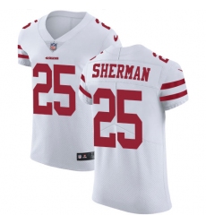 Men's Nike San Francisco 49ers #25 Richard Sherman White Vapor Untouchable Elite Player NFL Jersey