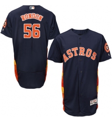 Men's Majestic Houston Astros #56 Hector Rondon Navy Blue Alternate Flex Base Authentic Collection MLB Jersey