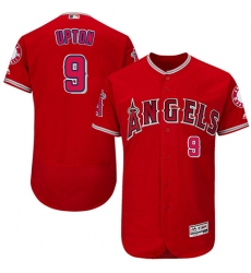Men's Majestic Los Angeles Angels of Anaheim #9 Justin Upton Red Alternate Flex Base Authentic Collection MLB Jersey