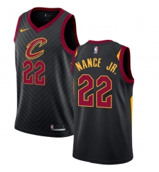 Men's Nike Cleveland Cavaliers #22 Larry Nance Jr. Authentic Black NBA Jersey Statement Edition