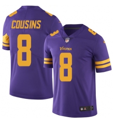 Youth Nike Minnesota Vikings #8 Kirk Cousins Limited Purple Rush Vapor Untouchable NFL Jersey