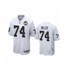Men's Oakland Raiders #74 Kolton Miller Game 60th Anniversary White Football Jersey