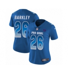 Women's Nike New York Giants #26 Saquon Barkley Limited Royal Blue NFC 2019 Pro Bowl NFL Jersey