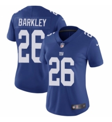 Women's Nike New York Giants #26 Saquon Barkley Royal Blue Team Color Vapor Untouchable Elite Player NFL Jersey