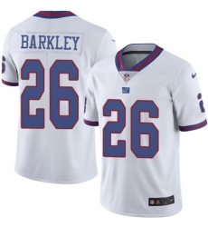 Youth Nike New York Giants #26 Saquon Barkley Limited White Rush Vapor Untouchable NFL Jersey