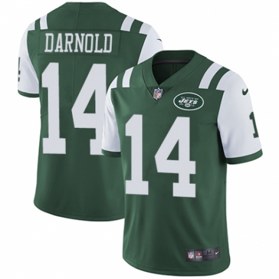 Men's Nike New York Jets #14 Sam Darnold Green Team Color Vapor Untouchable Limited Player NFL Jersey