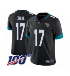 Men's Jacksonville Jaguars #17 DJ Chark Black Team Color Vapor Untouchable Limited Player 100th Season Football Jersey