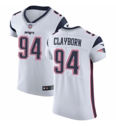 Men's Nike New England Patriots #94 Adrian Clayborn White Vapor Untouchable Elite Player NFL Jersey