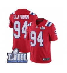 Youth Nike New England Patriots #94 Adrian Clayborn Red Alternate Vapor Untouchable Limited Player Super Bowl LIII Bound NFL Jersey