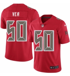 Men's Nike Tampa Bay Buccaneers #50 Vita Vea Elite Red Rush Vapor Untouchable NFL Jersey