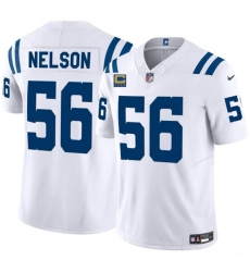 Men's Indianapolis Colts #56 Quenton Nelson White 2025 F.U.S.E. With 4-Star C Vapor Limited Football Stitched Jersey