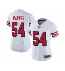 Women's San Francisco 49ers #54 Fred Warner Limited White Rush Vapor Untouchable Football Jersey
