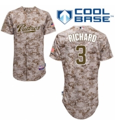 Men's Majestic San Diego Padres #3 Clayton Richard Replica Camo Alternate 2 Cool Base MLB Jersey