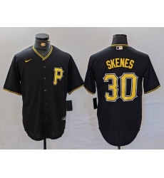 Men's Pittsburgh Pirates #30 Paul Skenes Black Stitched MLB Cool Base Nike Jersey