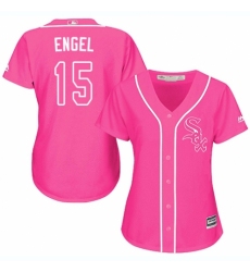 Women's Majestic Chicago White Sox #15 Adam Engel Authentic Pink Fashion Cool Base MLB Jersey