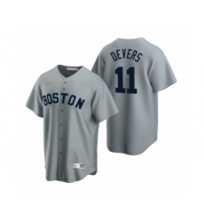 Women's Boston Red Sox #11 Rafael Devers Nike Gray Cooperstown Collection Road Jersey