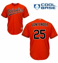 Youth Majestic Baltimore Orioles #25 Anthony Santander Authentic Orange Alternate Cool Base MLB Jersey
