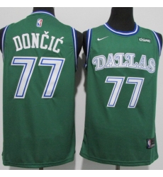 Men's Dallas Mavericks #77 Luka Doncic Nike Green Swingman Player Jersey
