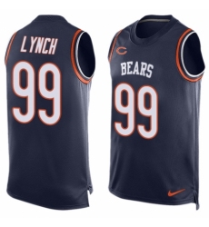 Men's Nike Chicago Bears #99 Aaron Lynch Limited Navy Blue Player Name & Number Tank Top NFL Jersey