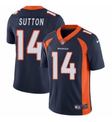 Men's Nike Denver Broncos #14 Courtland Sutton Navy Blue Alternate Vapor Untouchable Limited Player NFL Jersey