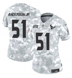 Women's Houston Texans #51 Will Anderson Jr 2024 F.U.S.E Arctic Camo Salute To Service Limited Stitched Football Jersey(Run Small)