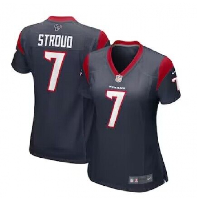 Women's Houston Texans #7 C.J. Stroud Nike Navy 2023 NFL Draft First Round Pick Limited Jersey